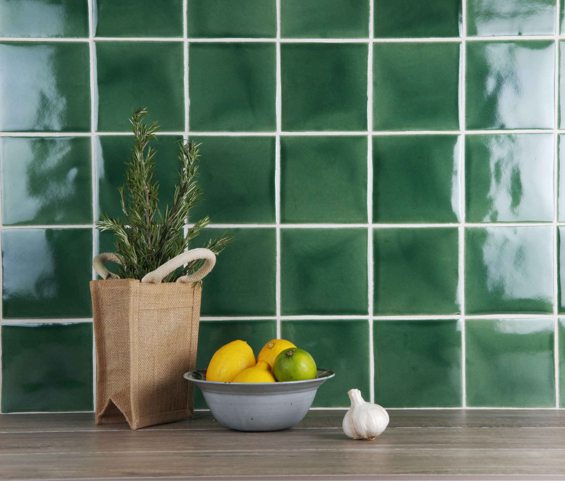 Stoneware 130 Square tiles - Forest Green - Image 2