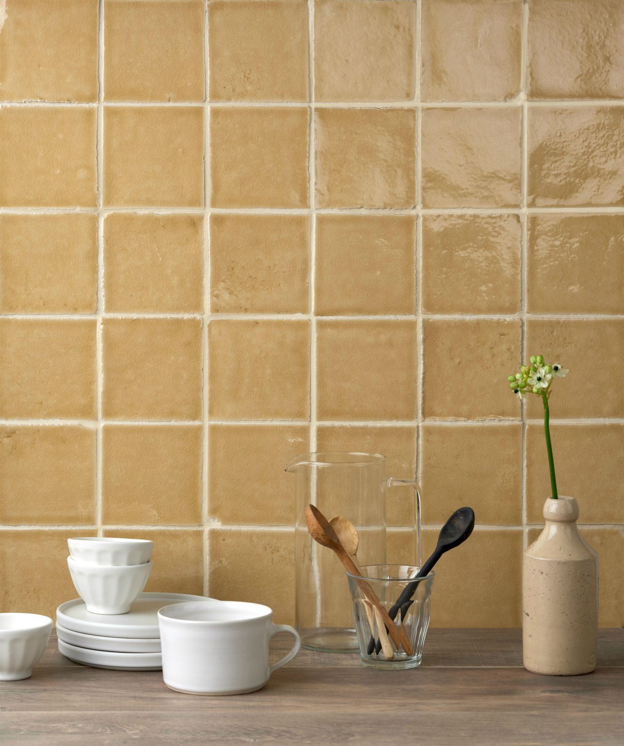 Halcyon Saffron - Hand made tile