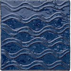 Kensington Cerulean Clara - Hand made tile