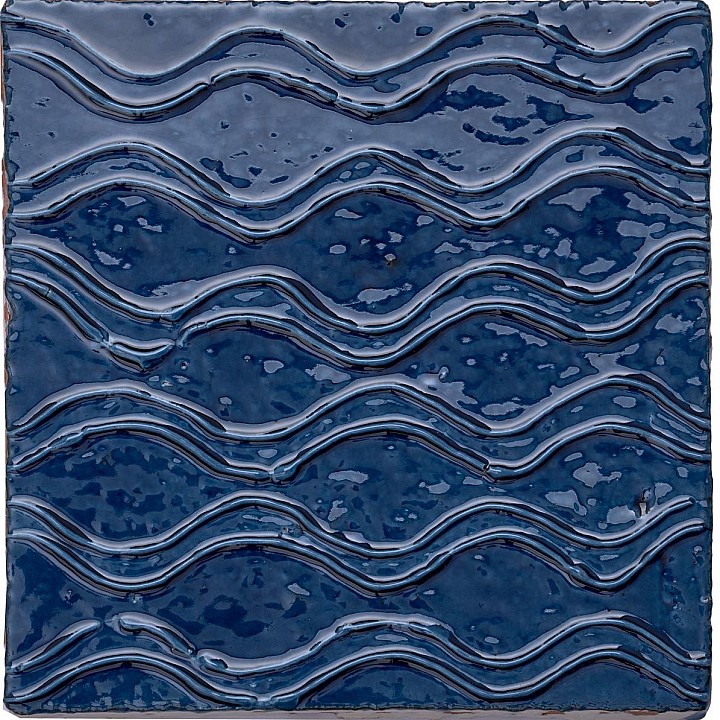 Kensington Cerulean Clara - Hand made tile