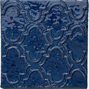 Kensington Cerulean Ettie - Hand made tile