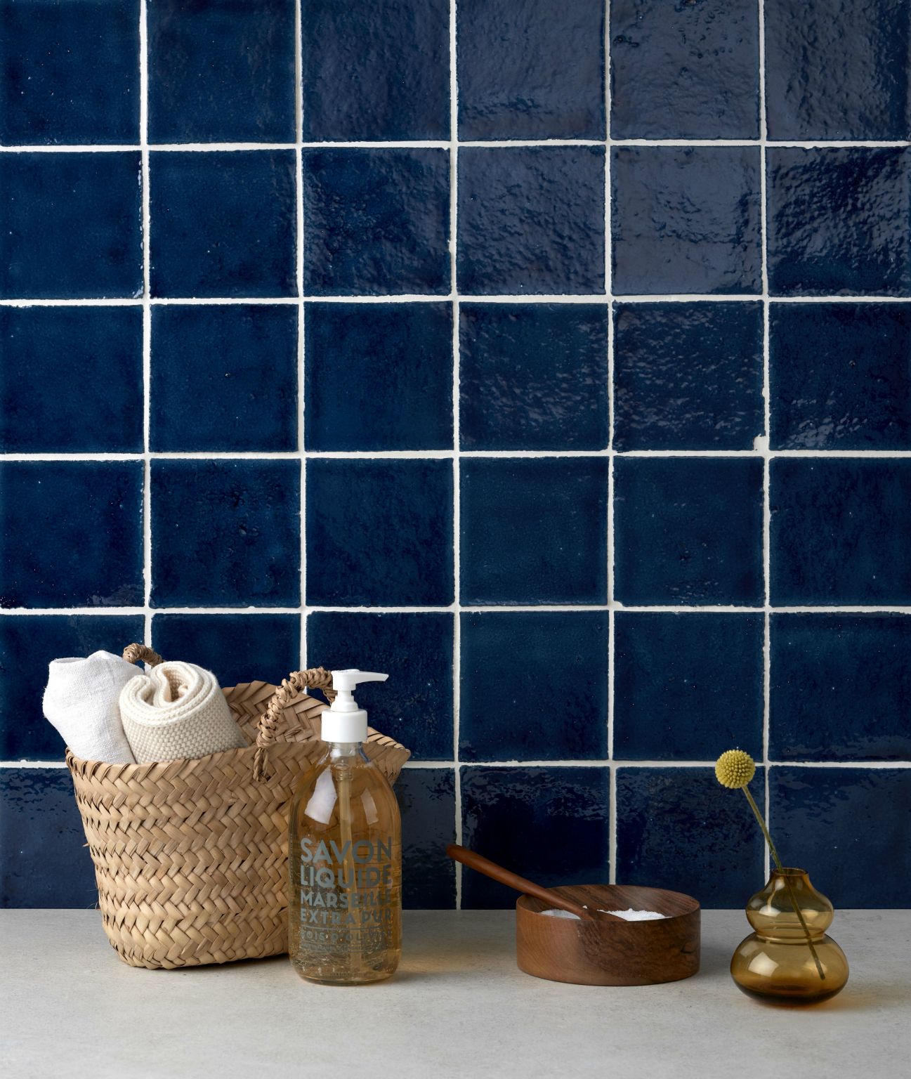 Kensington Cerulean- Hand made tiles