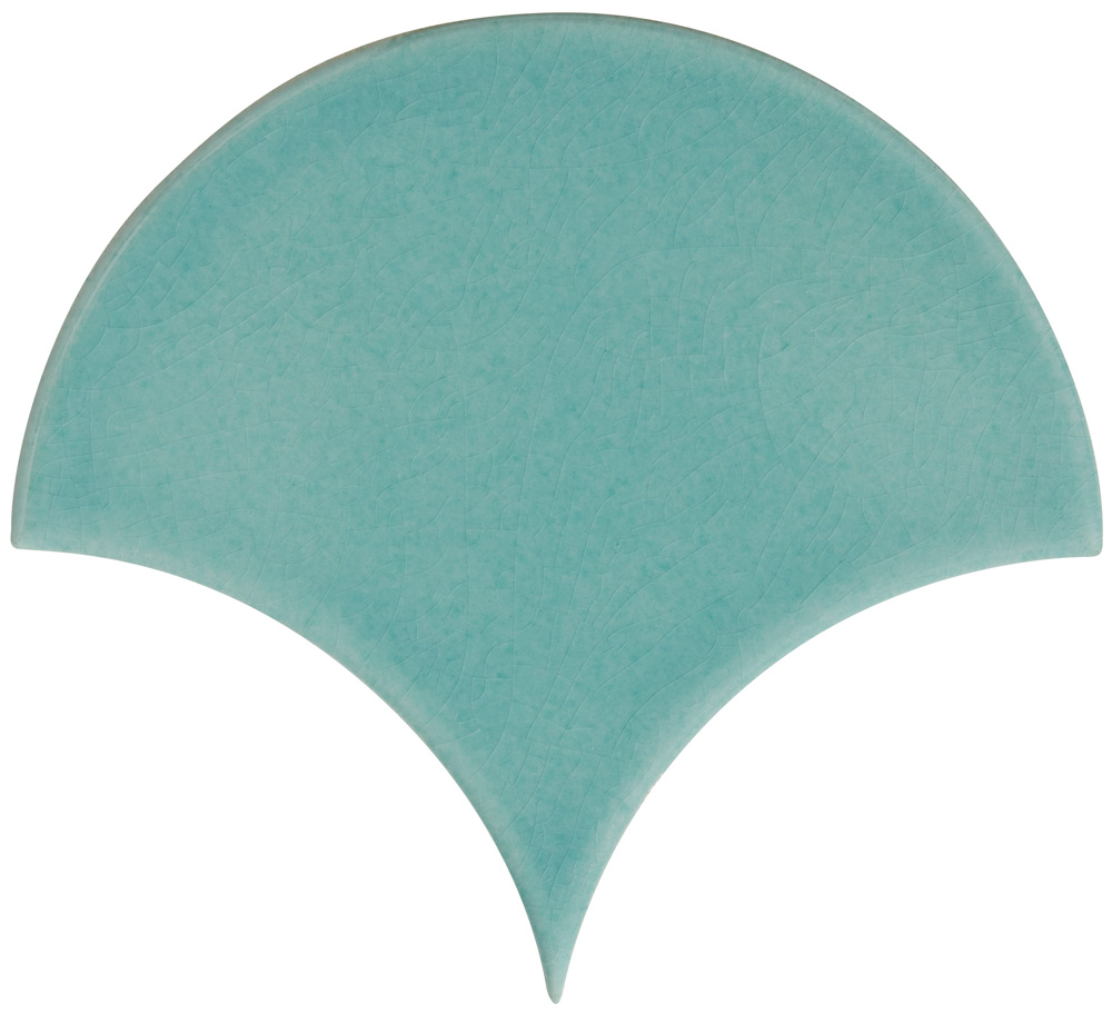 Soho - So Aventurine Scallop - Hand made tile