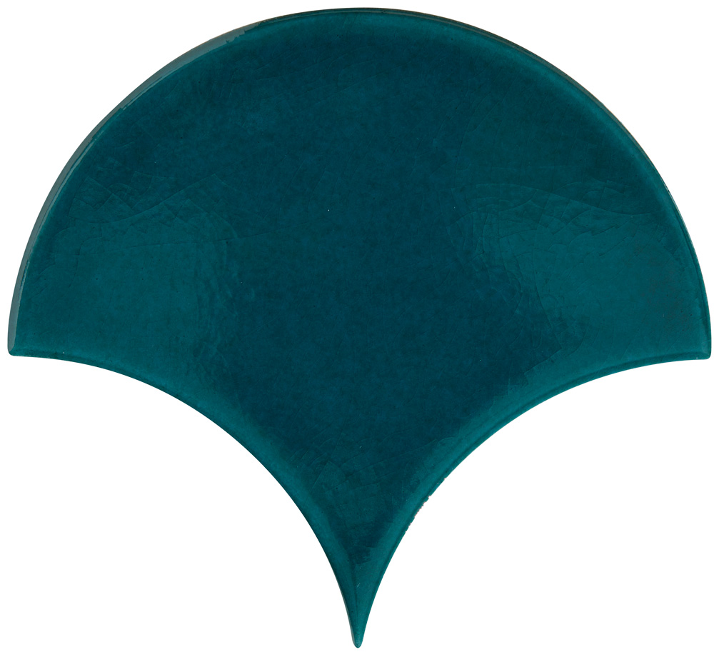 Soho - So Sapphire Scallops - Hand made tile
