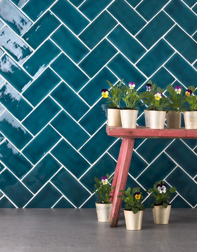 Soho - So Teal Brick - Hand made tile
