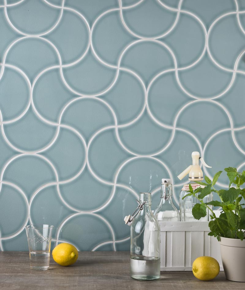 Soho - So Aspen Leaf Scallop - Hand made tile