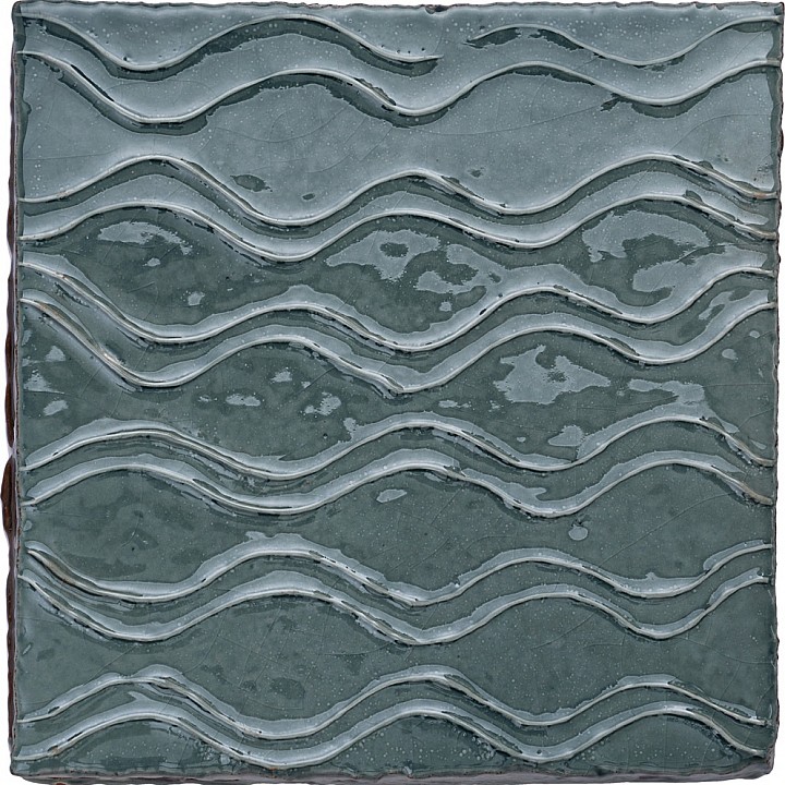 Ullswater Pebble - Clara - hand made crackle glazed tile