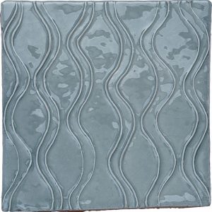 Ullswater Silver Bay - Clara - hand made crackle glazed tile