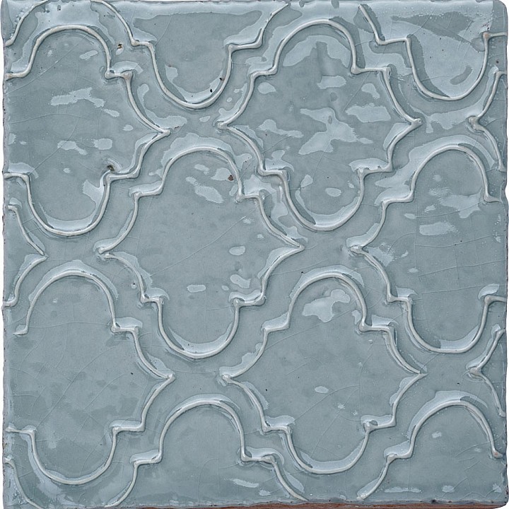 Ullswater Silver Bay - Ettie - hand made crackle glazed tile