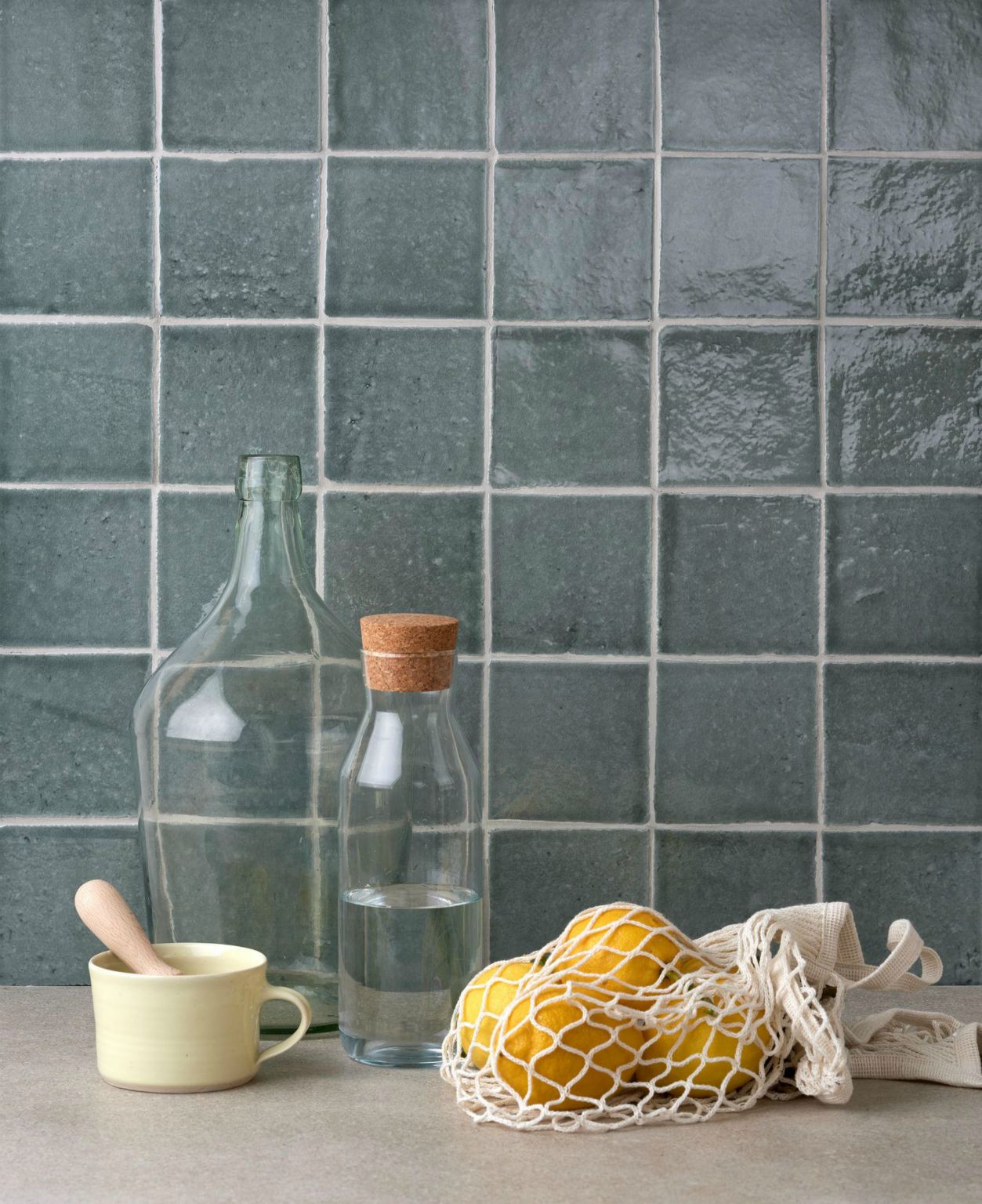 Ullswater Pebble - hand made crackle glazed tile