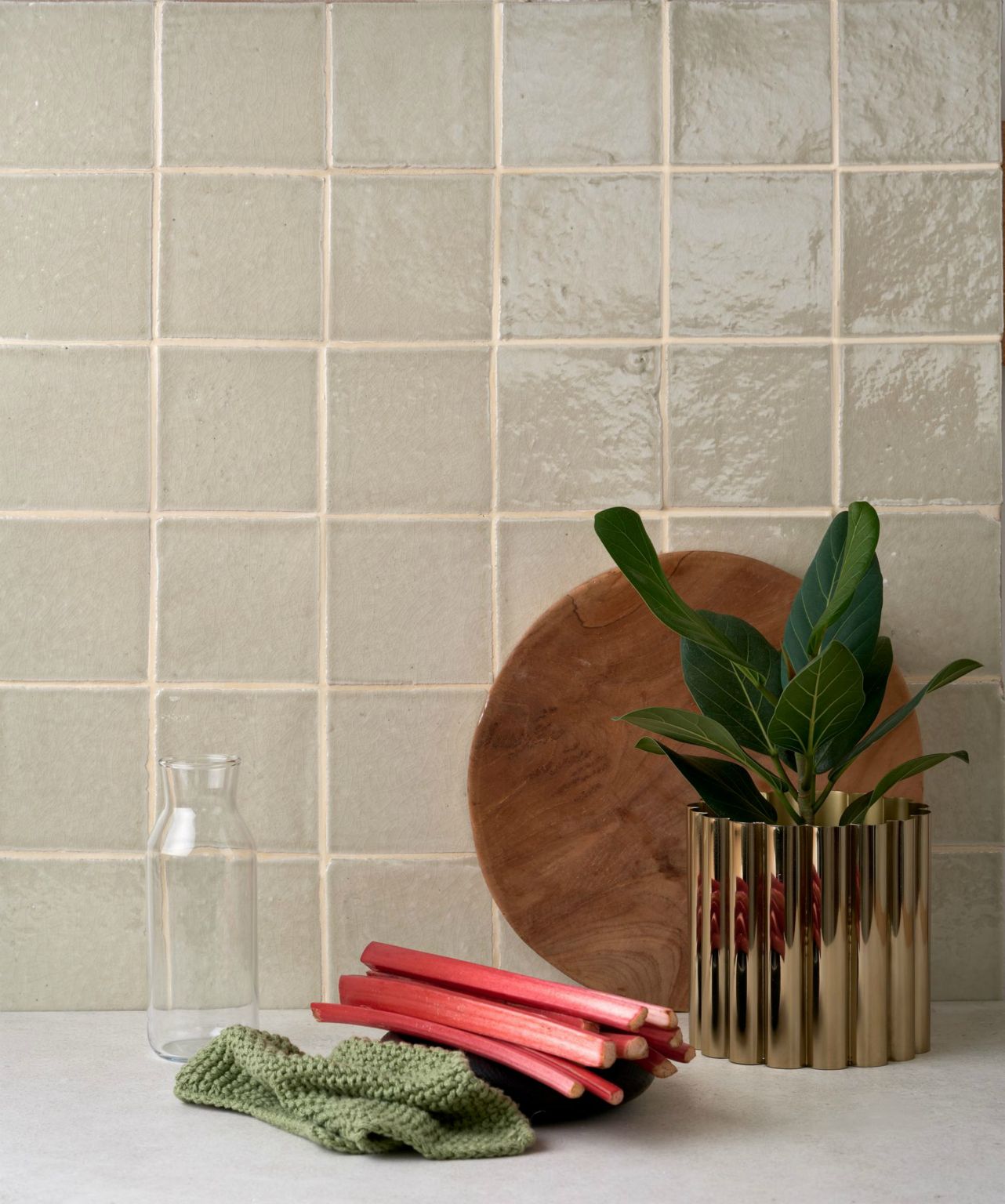 Ullswater Willow - hand made crackle glazed tile