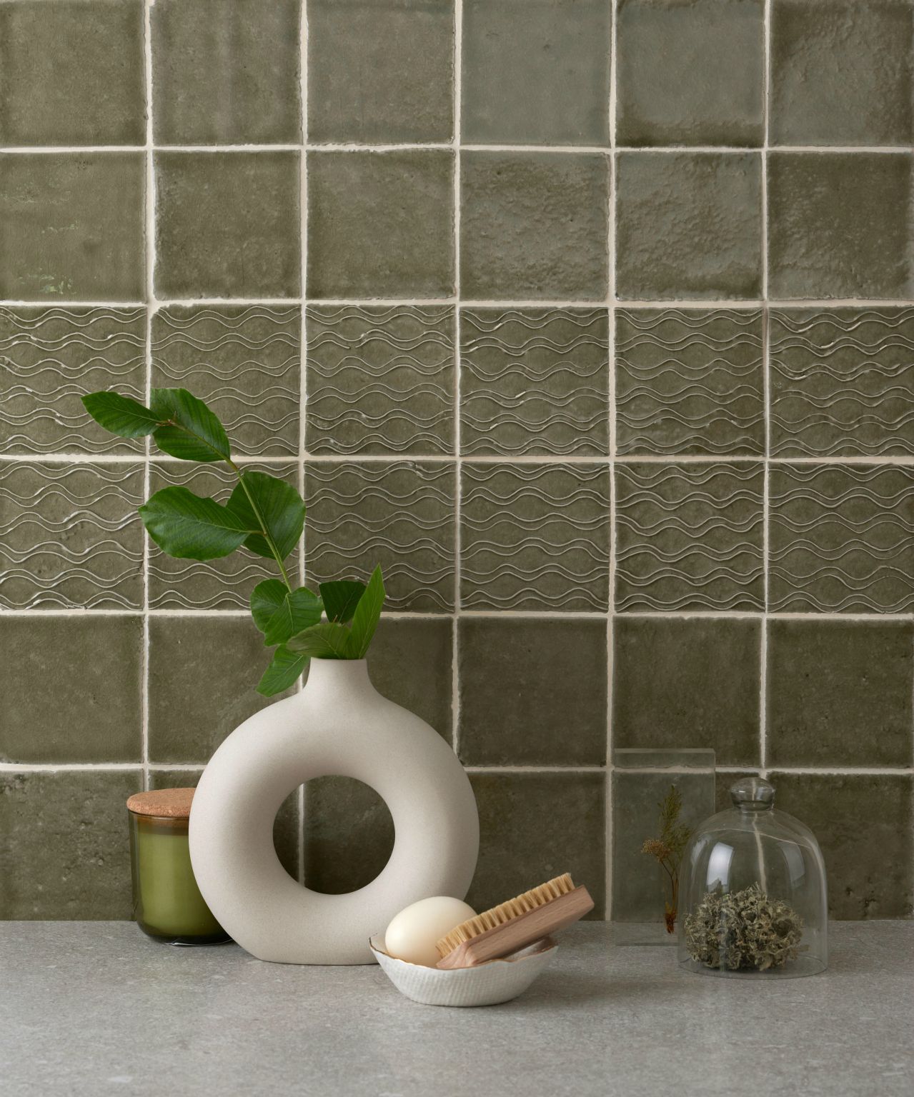 Ullswater Woodland - hand made crackle glazed tile