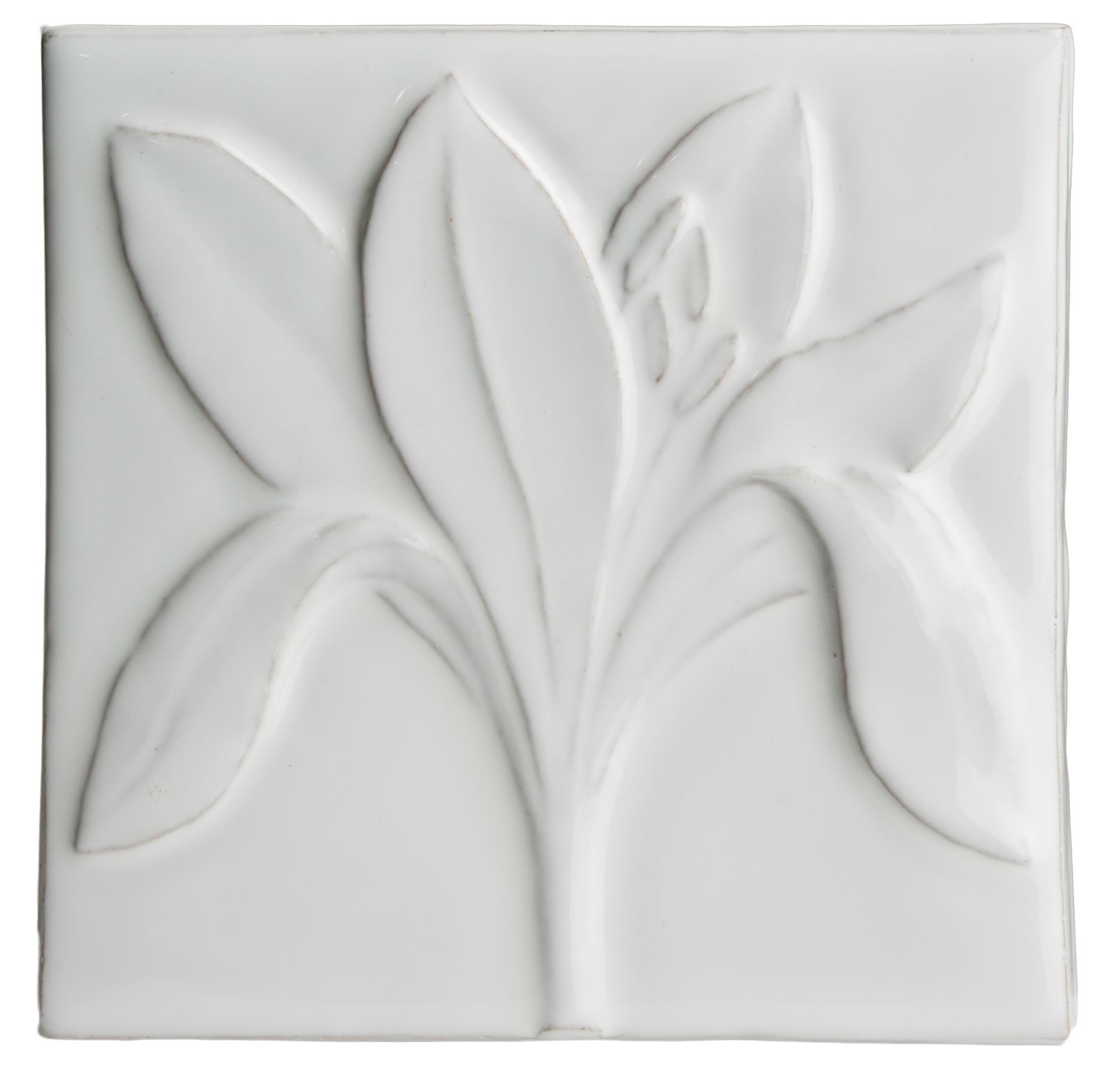 Impressions - Botanical Crocus White - hand made by Tiles of Stow