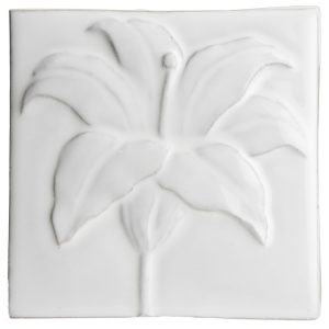 Impressions - Botanical Lily White - hand made by Tiles of Stow