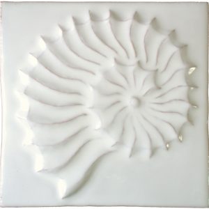 Impressions - Fruits de Mer Fossil White Hand made by Tiles of Stow