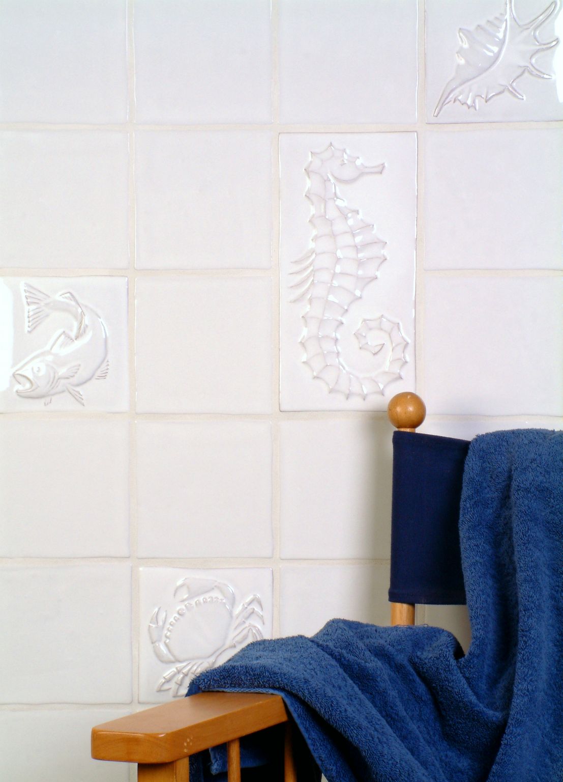 Impressions Fruits de Mer handmade tiles by Tiles of Stow
