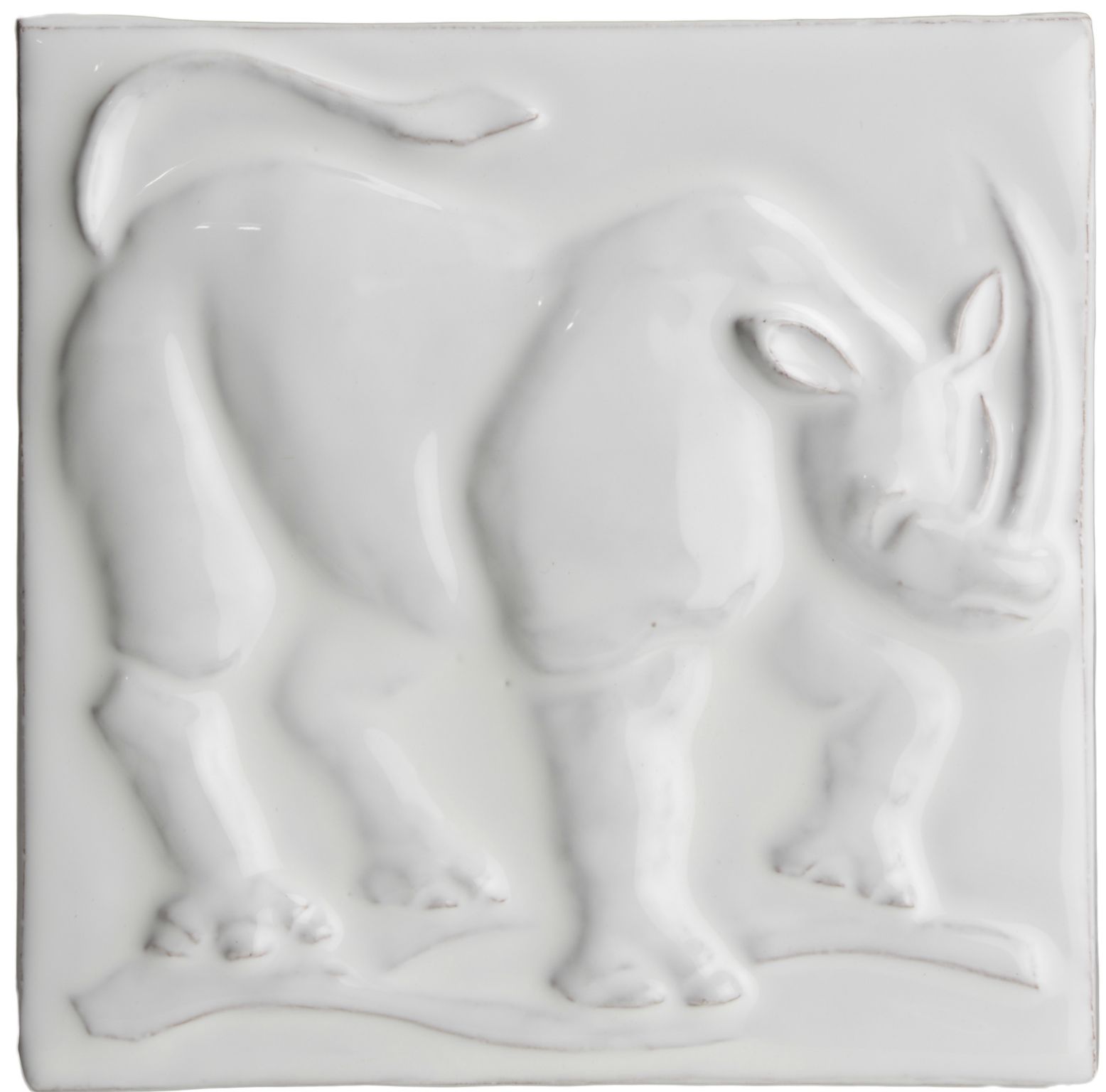 Grasslands Rhino White - hand made by Tiles of Stow