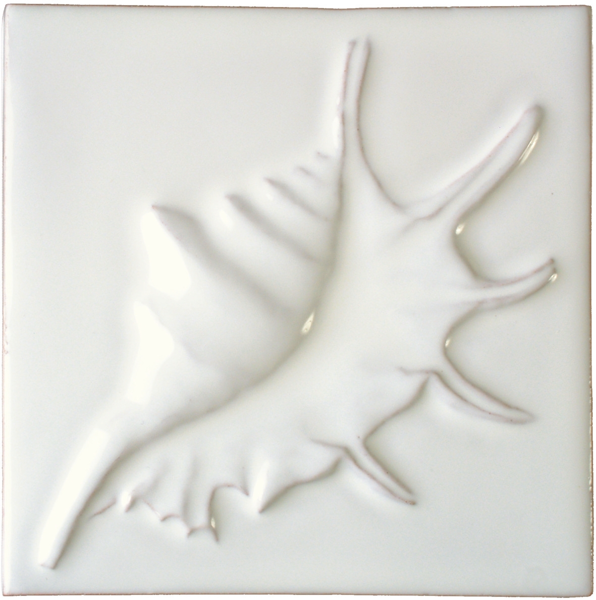 Impressions - Fruits de Mer Harp White Hand made by Tiles of Stow