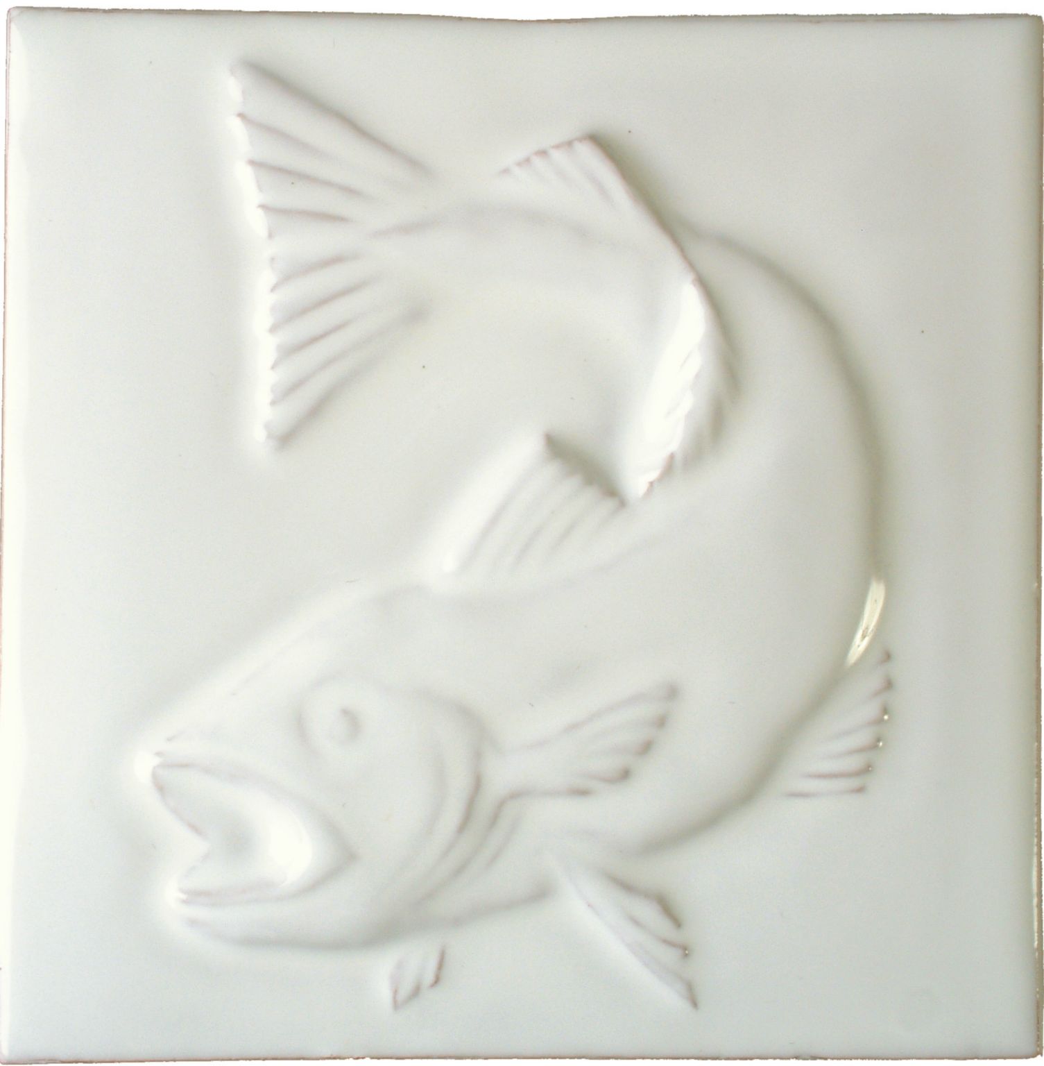 Impressions - Fruits de Mer Salmon Hand made by Tiles of Stow