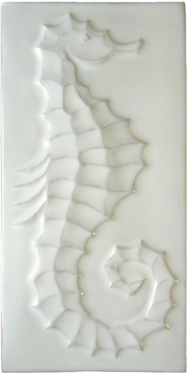 Impressions - Fruits de Mer Seahorse Hand made by Tiles of Stow