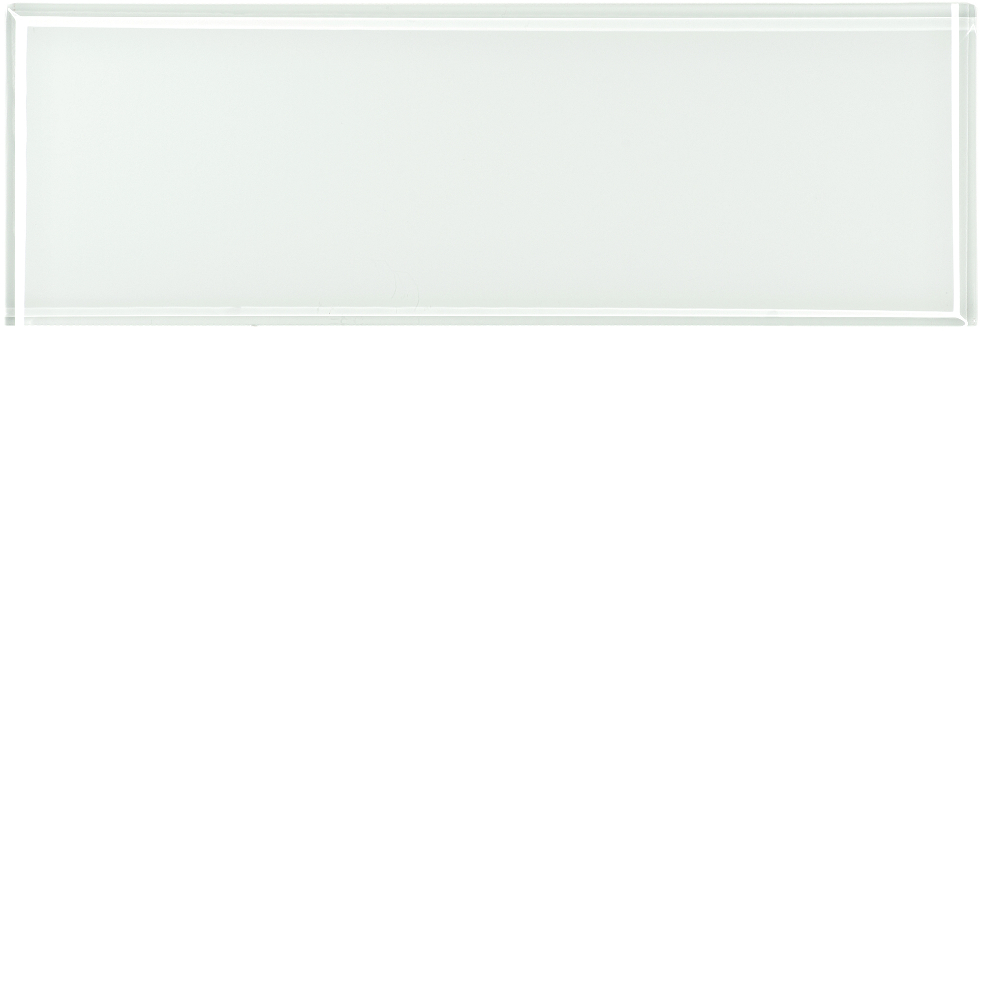 Long Brick Metallic Glass 300x100mm - Arctic