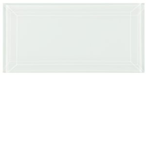 Clear Glass Short Brick Bevelled Tiles - Arctic