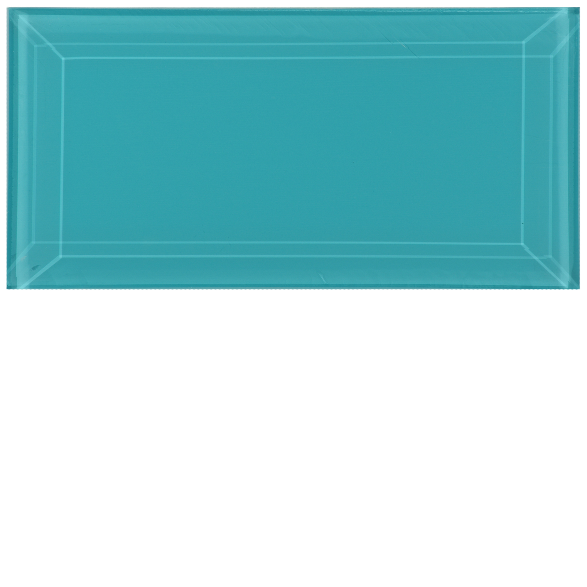 Clear Glass Short Brick Beveled Tiles - Colorado