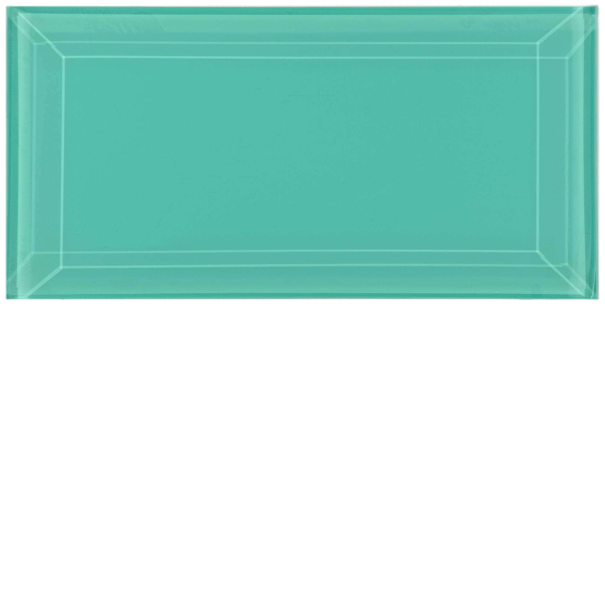 Clear Glass Short Brick Beveled Tiles - Mississippi