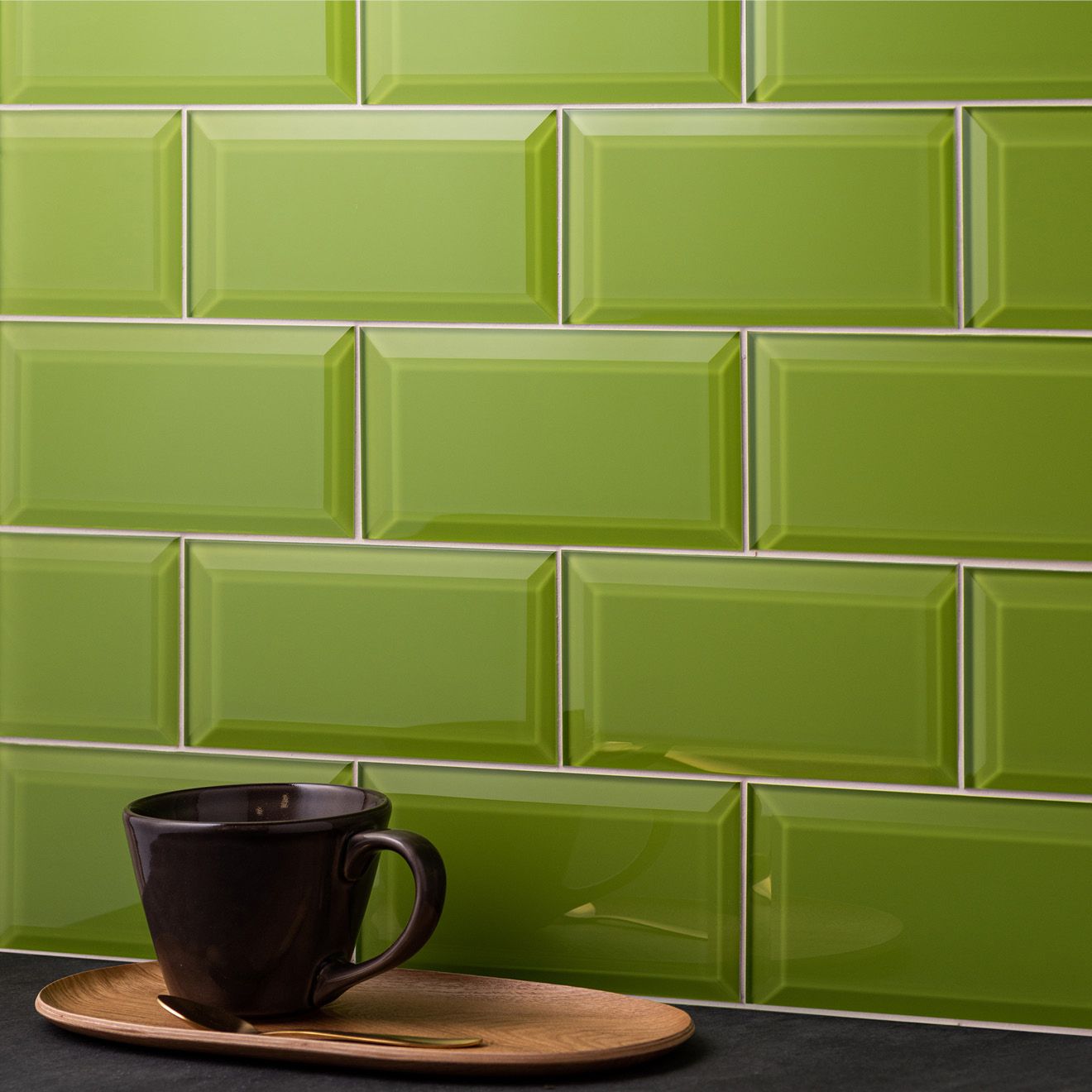 Clear Glass Short Brick Beveled Tiles - Mohaka - Image 2