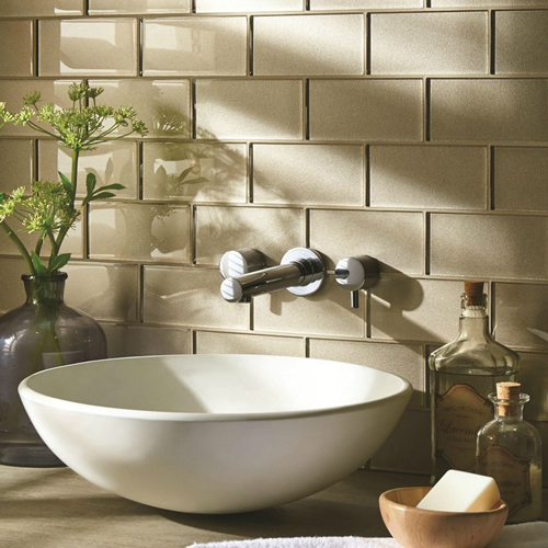 Short brick Metallic Glass 152x75mm