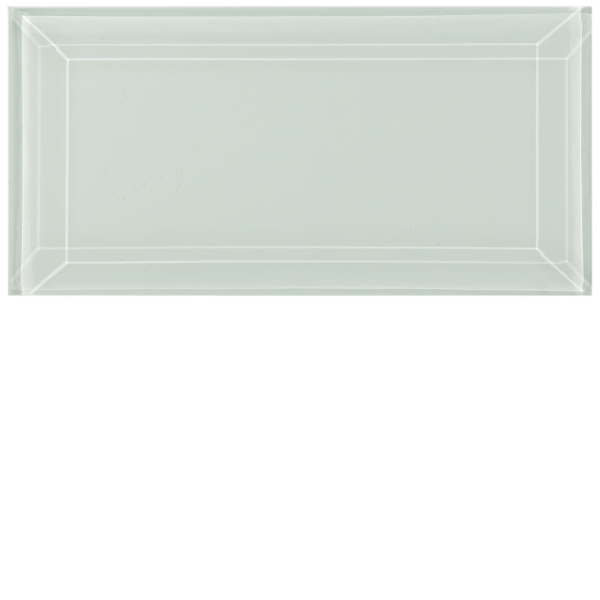 Clear Glass Short Brick Bevelled Tiles - Volga