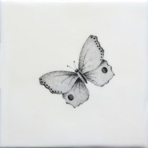 Hand painted Tiles - Bugs & Insects - Black & White Tiles of Stow
