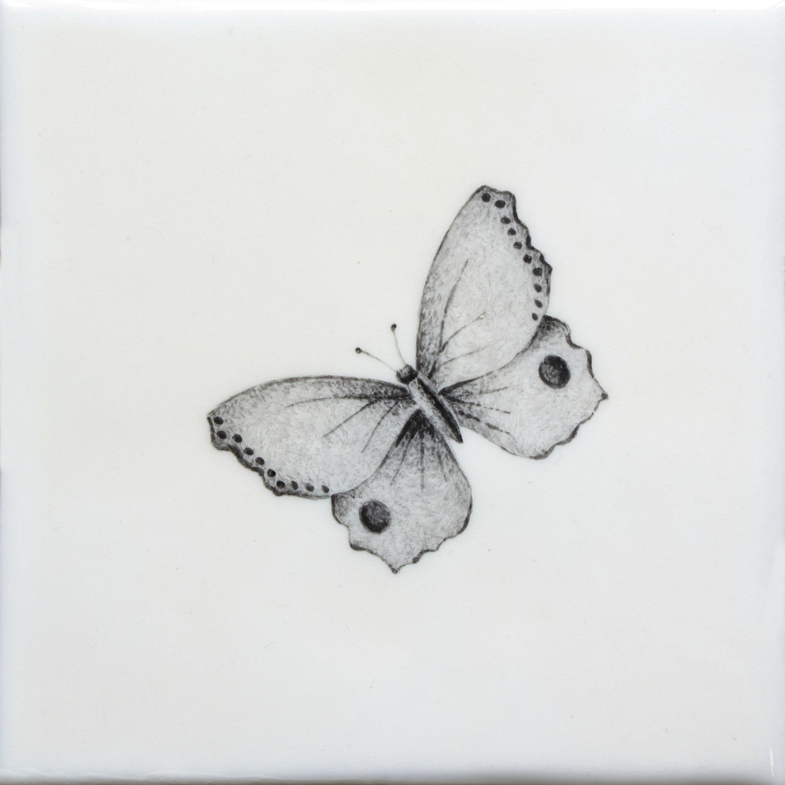 Hand painted Tiles - Bugs & Insects - Black & White Tiles of Stow
