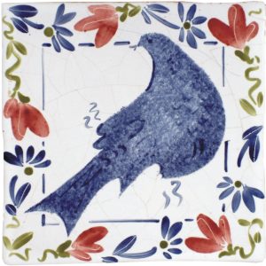 Hand painted Tiles - Birds & Flowers - Tiles of Stow