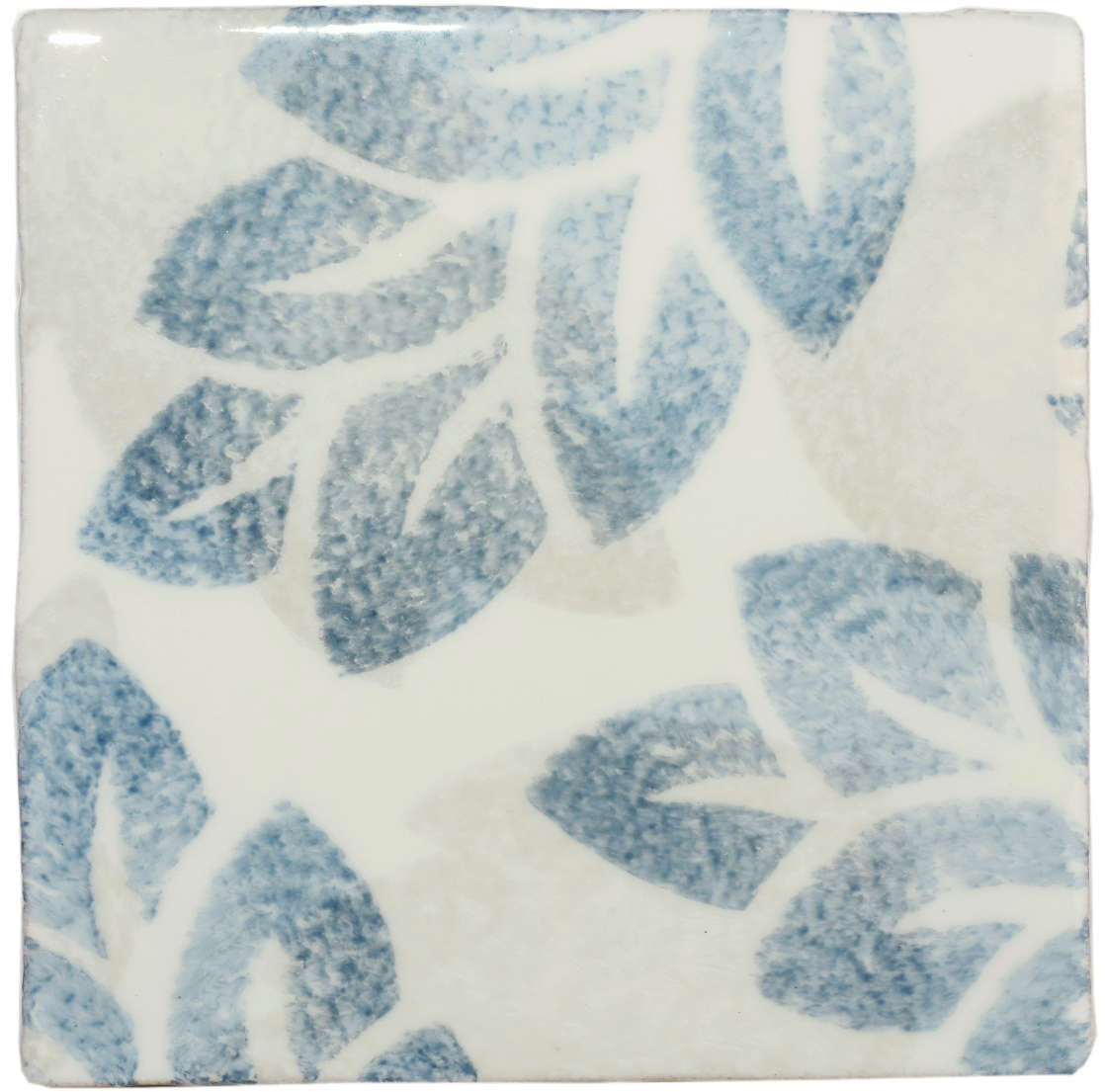 Hand Stenciled Tiles - Jacquard Leaf - Tiles of Stow