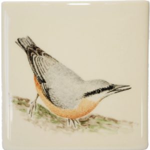Hand painted Tiles - Nuthatch - Tiles of Stow