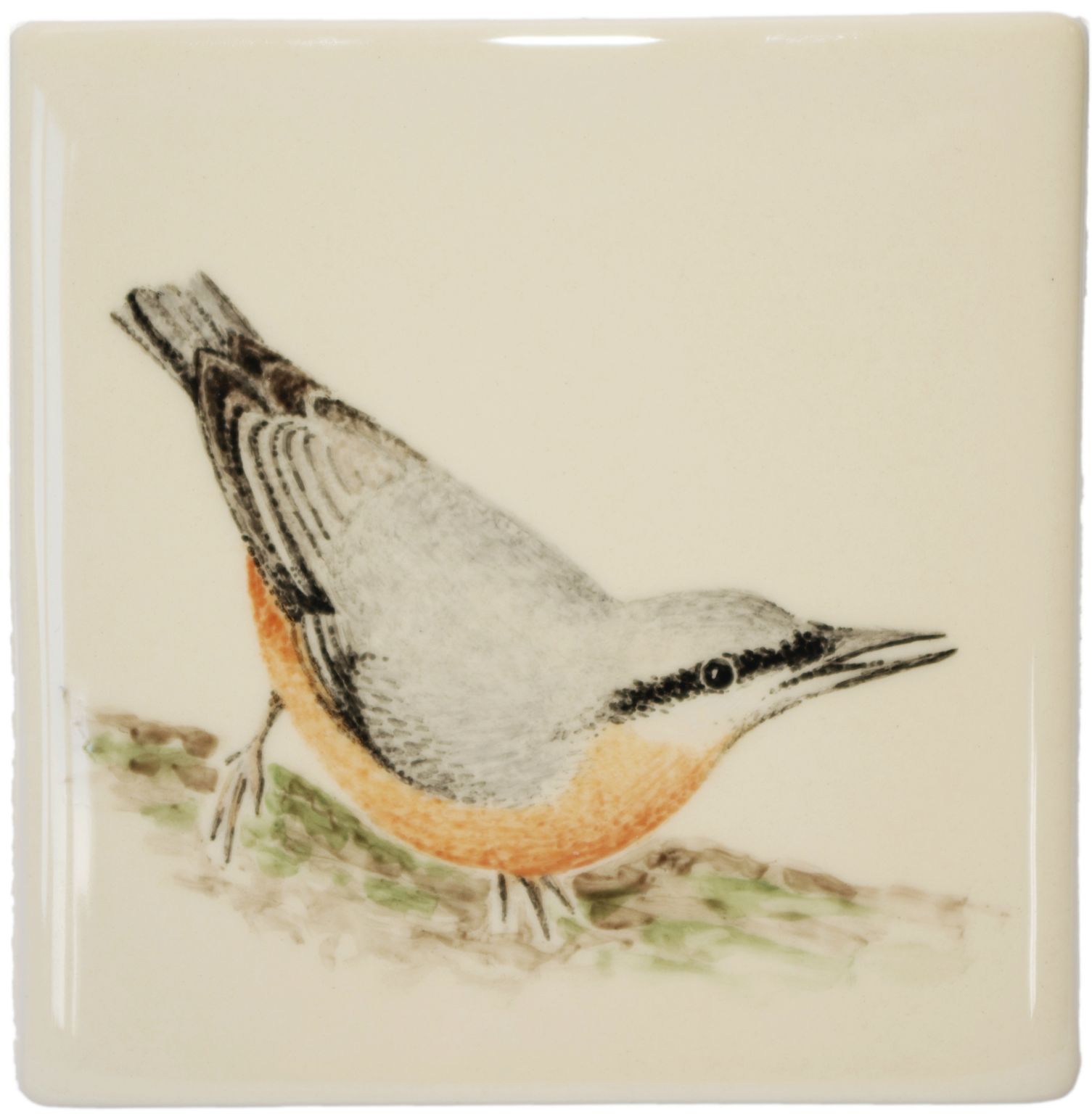 Hand painted Tiles - Nuthatch - Tiles of Stow
