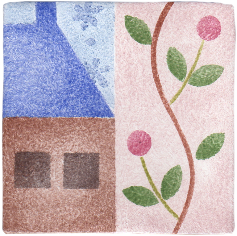 Hand Stenciled Tiles - Patchwork - Tiles of Stow