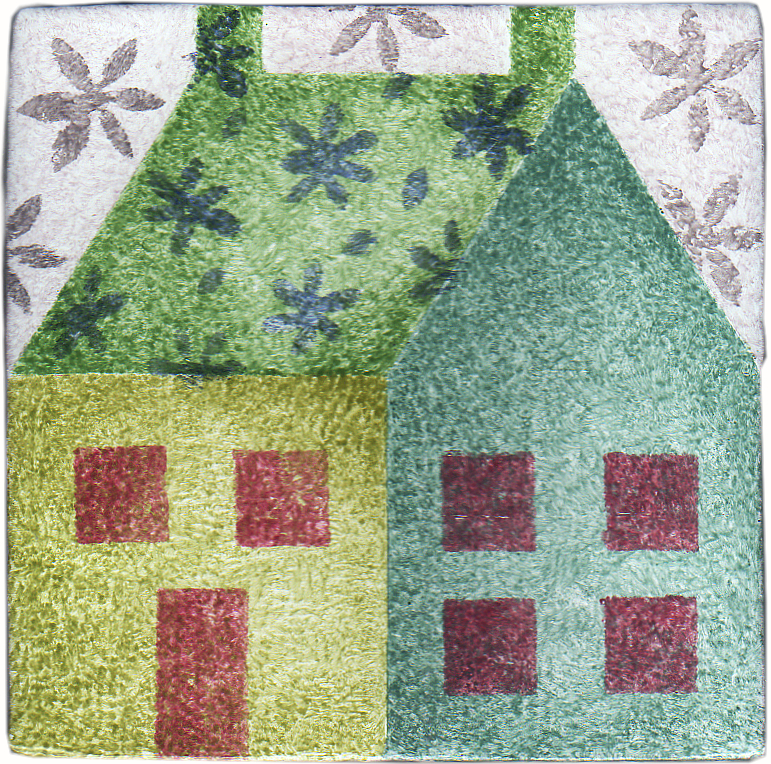 Hand Stenciled Tiles - Patchwork - Tiles of Stow