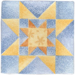 Hand Stenciled Tiles - Patchwork - Tiles of Stow