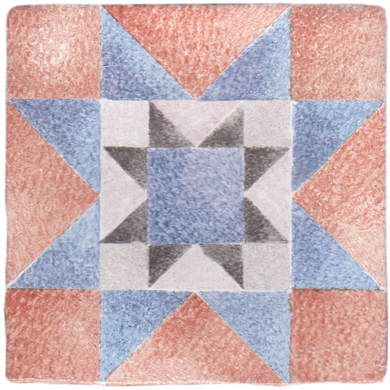 Hand Stenciled Tiles - Patchwork - Tiles of Stow