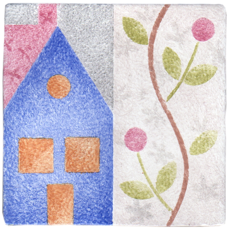 Hand Stenciled Tiles - Patchwork - Tiles of Stow