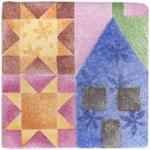 Hand Stenciled Tiles - Patchwork - Tiles of Stow