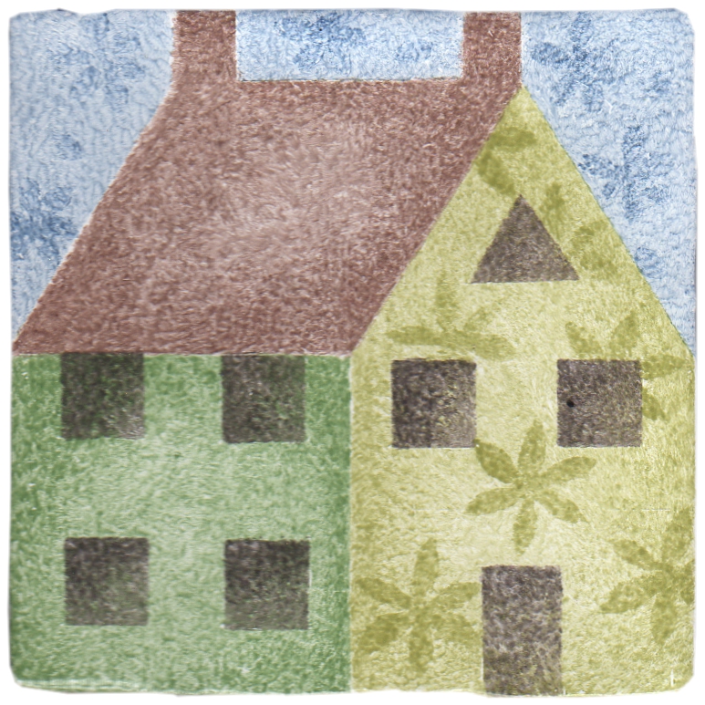 Hand Stenciled Tiles - Patchwork - Tiles of Stow