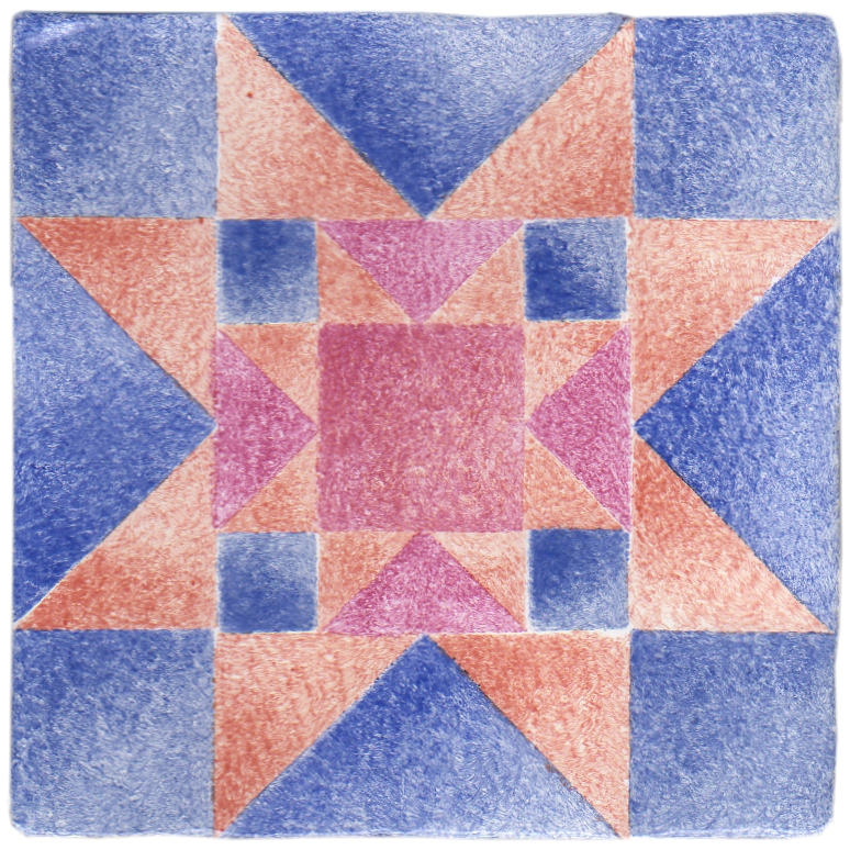 Hand Stenciled Tiles - Patchwork - Tiles of Stow