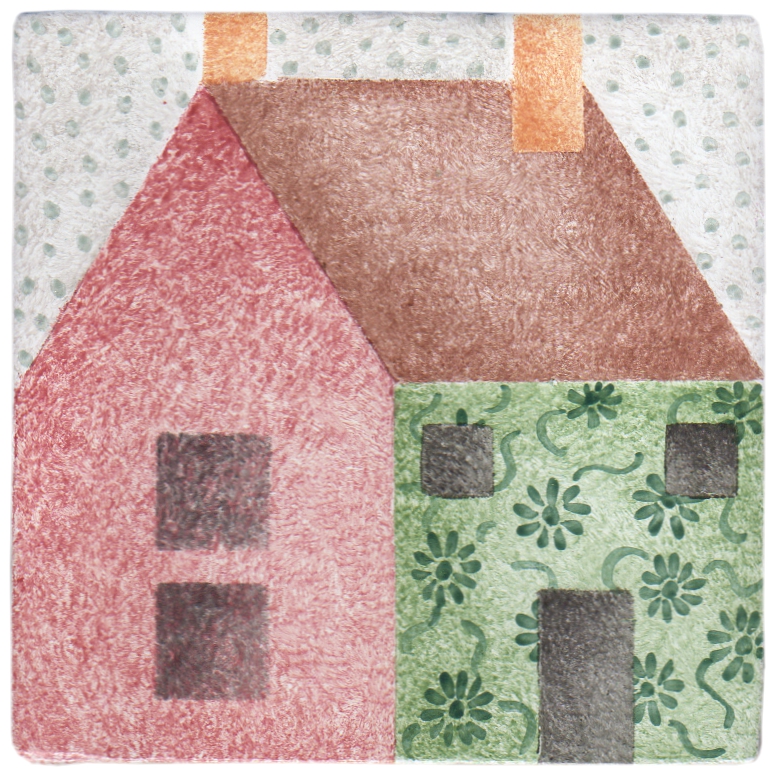 Hand Stenciled Tiles - Patchwork - Tiles of Stow