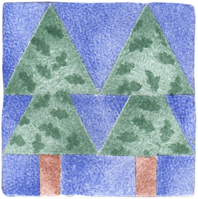 Hand Stenciled Tiles - Patchwork - Tiles of Stow