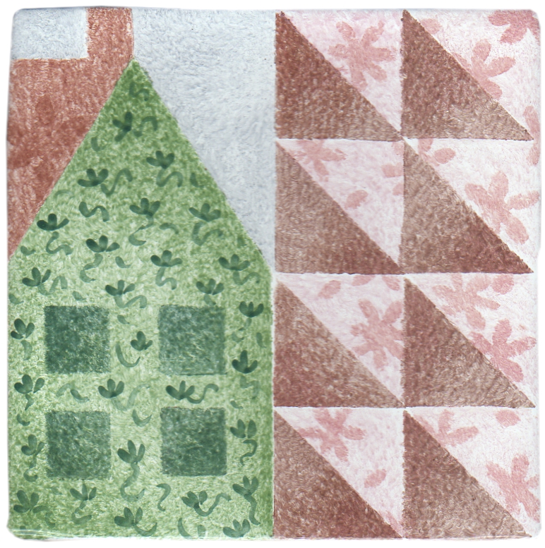Hand Stenciled Tiles - Patchwork - Tiles of Stow