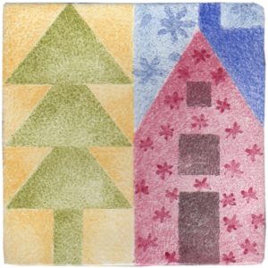 Hand Stenciled Tiles - Patchwork - Tiles of Stow
