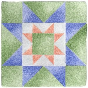 Hand Stenciled Tiles - Patchwork - Tiles of Stow